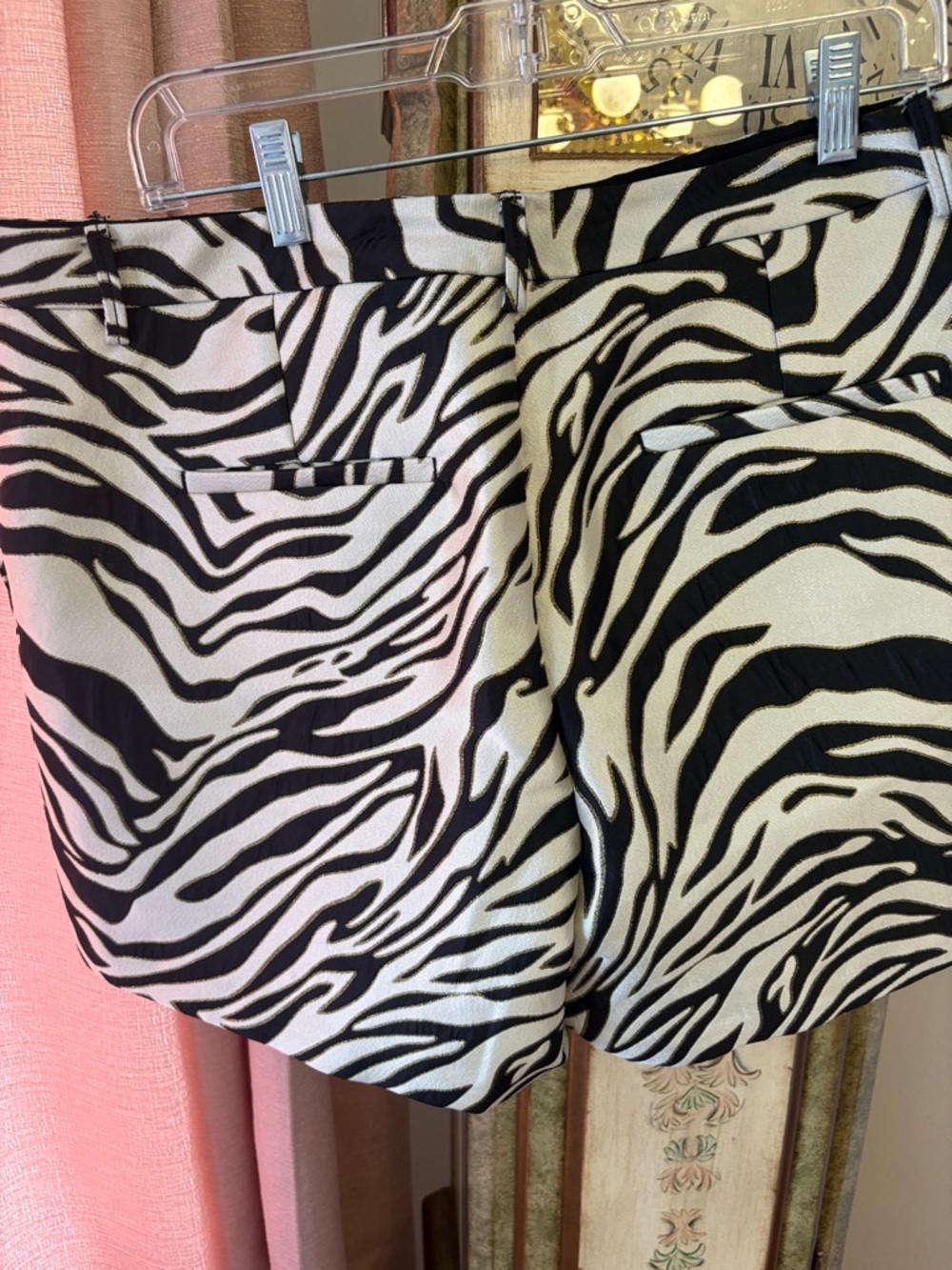 Zebra Print Women’s Shorts - Black & White - Picture 5 of 5